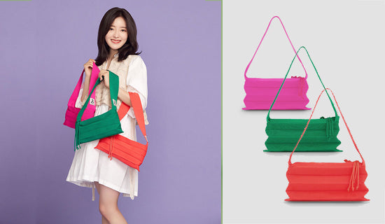 【女優 イ・セヨン】VOGUE_Lucky Pleats Knit Shoulder Neon Guava, Loveya Pink, Jelly Green