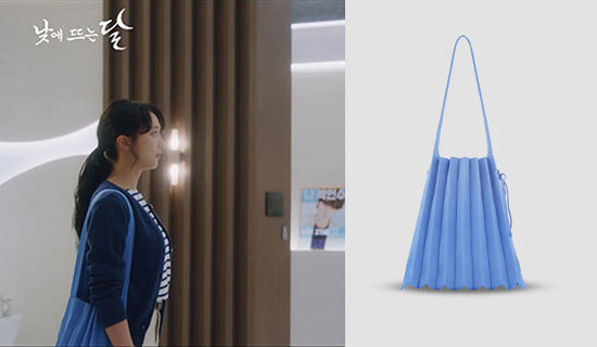 【女優 ピョ・イェジン】「昼に浮かぶ月 3話」Lucky Pleats Knit M Cerulean Blue