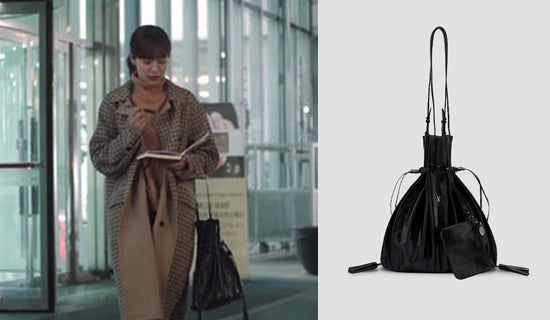 【女優 ソル・イナ】KBS「愛はビューティフル、人生はワンダフル 71-72話」Lucky Pleats Shopper Cracked Black