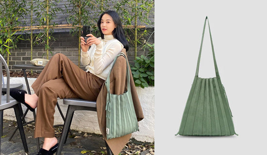 【女優 ジュヨン】インスタグラム @jupppal_Lucky Pleats Knit M Mugwort / Lucky Pleats Knit S Starry Olive