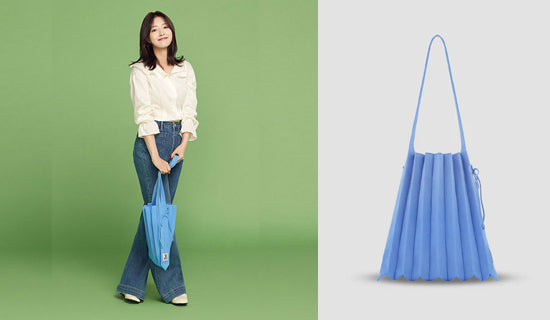 【女優 イ・セヨン】VOGUE_Lucky Pleats Knit M Cerulean Blue