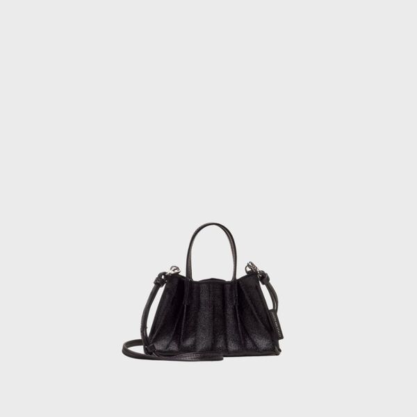 ラッキープリーツキャンバスコーテッドベビーバッグ マットブラック