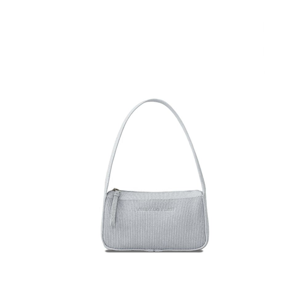 ラッキープリーツニットアートンニットショルダーバッグスターリー(S) ライトプラチナ
