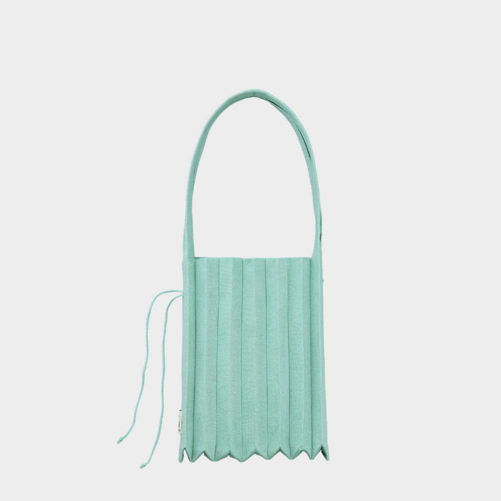 ラッキープリーツニットスターリー(M) シャインジェイド