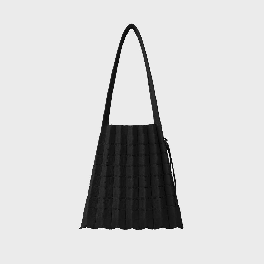 ラッキープリーツニットフィオーリ(M) リッチブラック