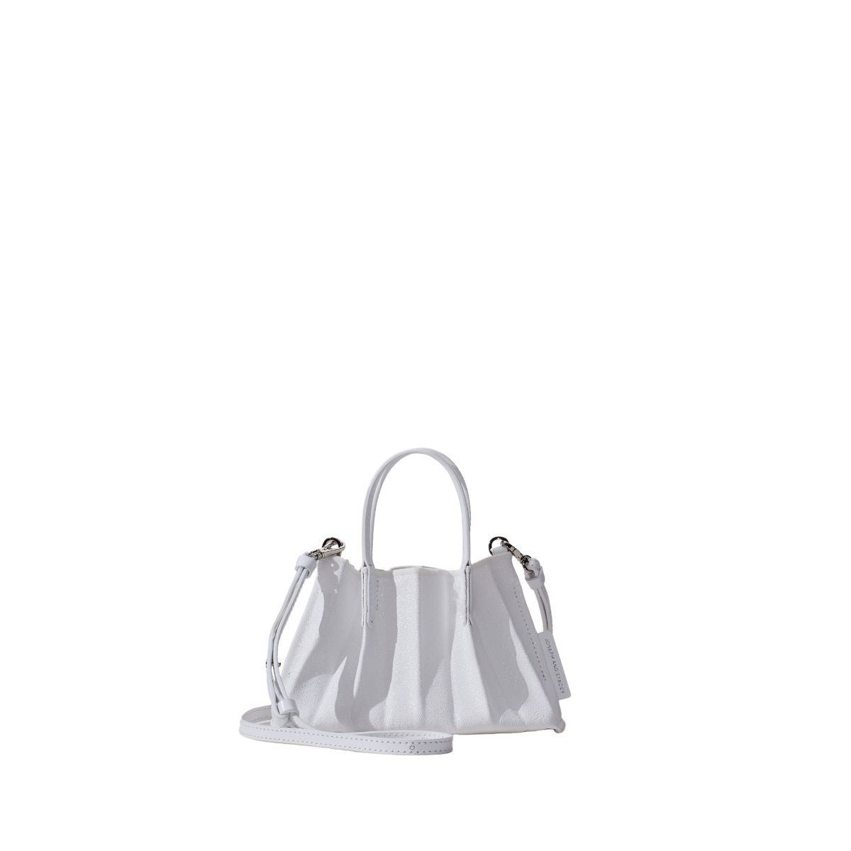 ラッキープリーツキャンバスコーテッドベビーバッグ ホワイト