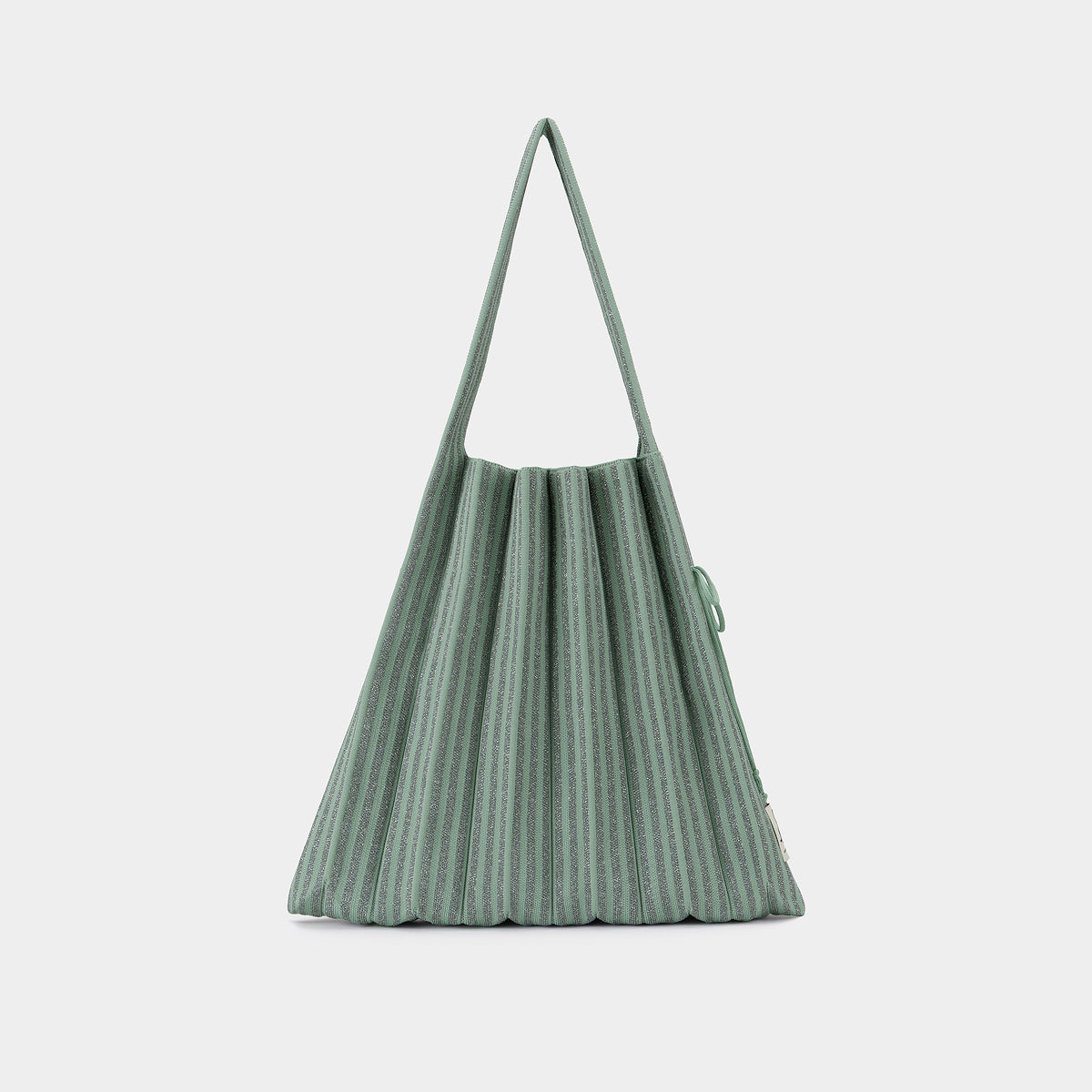 Lucky Pleats Knit L Stripe Basil