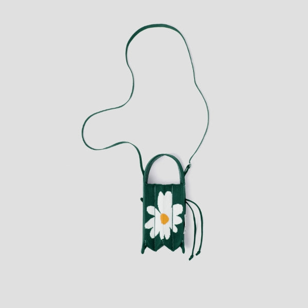 ラッキープリーツニットミニクロスデイジー ディープフォレスト