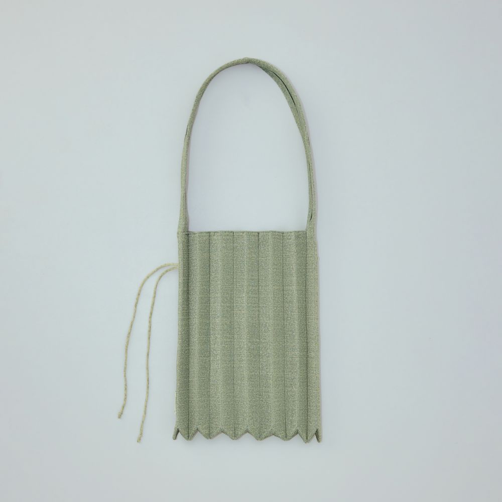 ラッキープリーツニットスターリー(M) ポンドグリーン