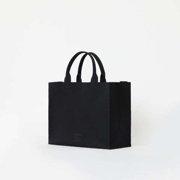 ラッキープリーツニットラティスニットトートバッグ(L) リッチブラック