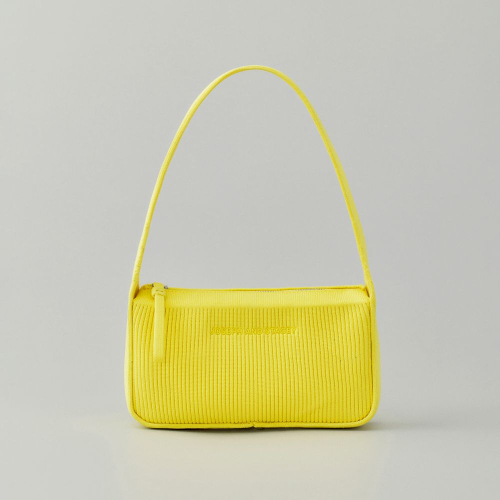 ラッキープリーツニットアートンニットショルダーバッグ(S) レモンボウム