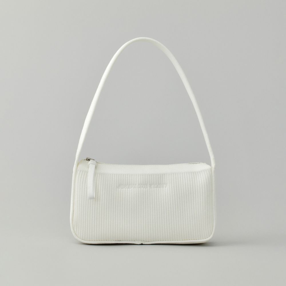 ラッキープリーツニットアートンニットショルダーバッグスターリー(S) ミルキーホワイト