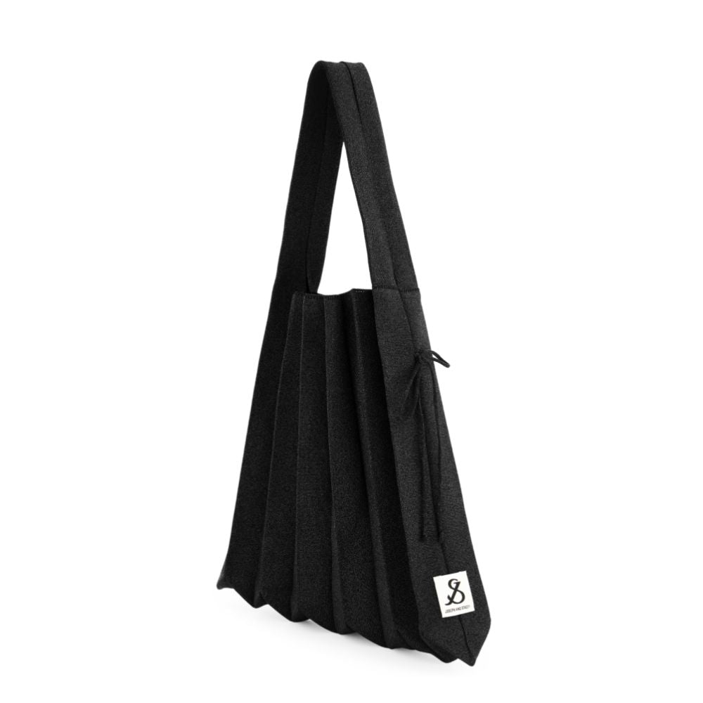 ラッキープリーツニットスターリー(L) ブラック