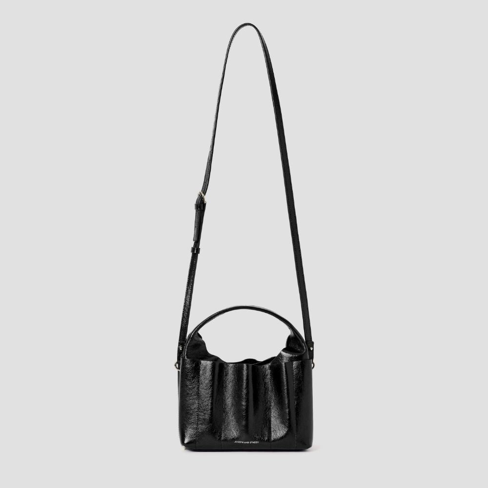 ラッフルトートバッグ グロッシーブラック
