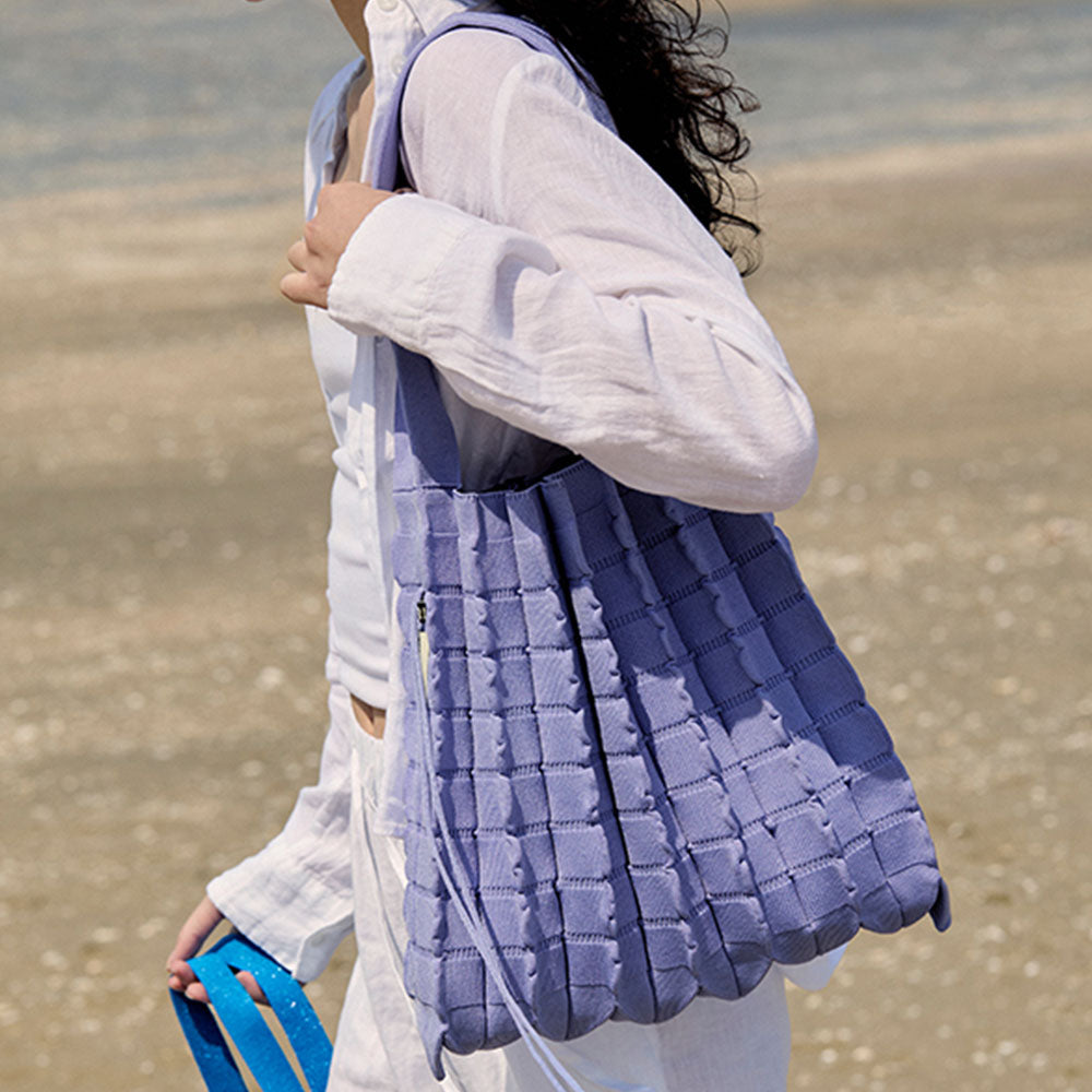 ラッキープリーツニットフィオーリ(L) ライラックミスト