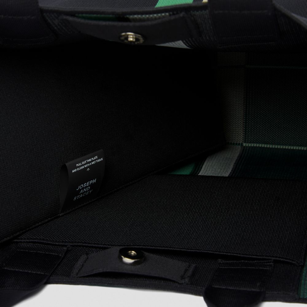 LPKラティスニットトートバッグ(L)ライン リッチブラック