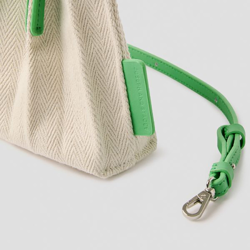 ラッキープリーツキャンバスリーフベビーバッグ パーマネントグリーン