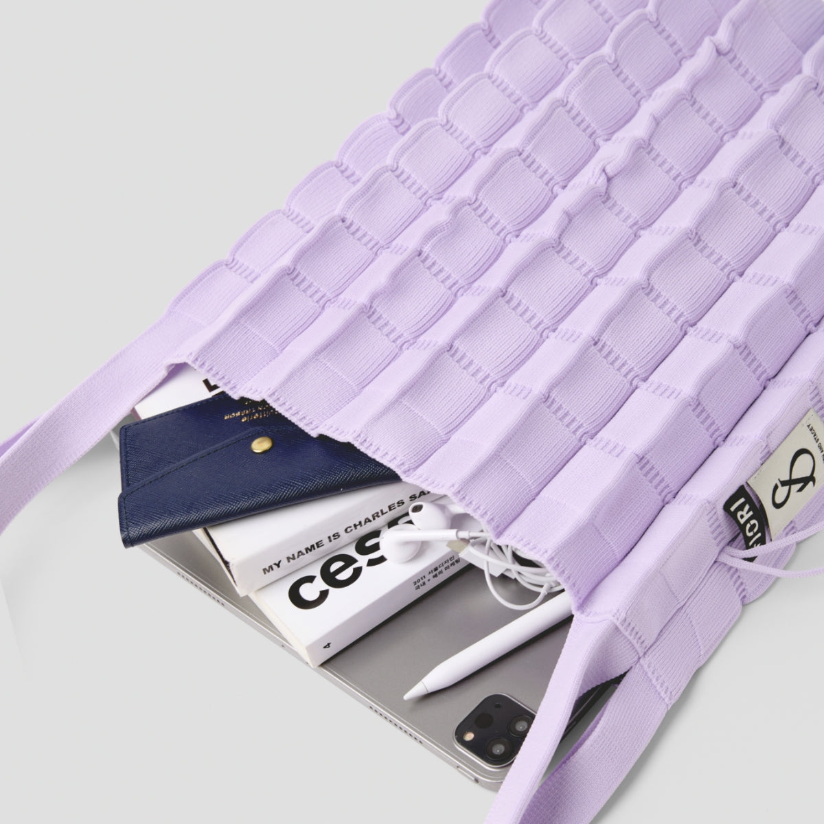 ラッキープリーツニットフィオーリ(M) ライラック