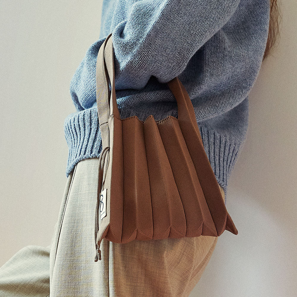 ラッキープリーツニット(S) メルティングチョコ