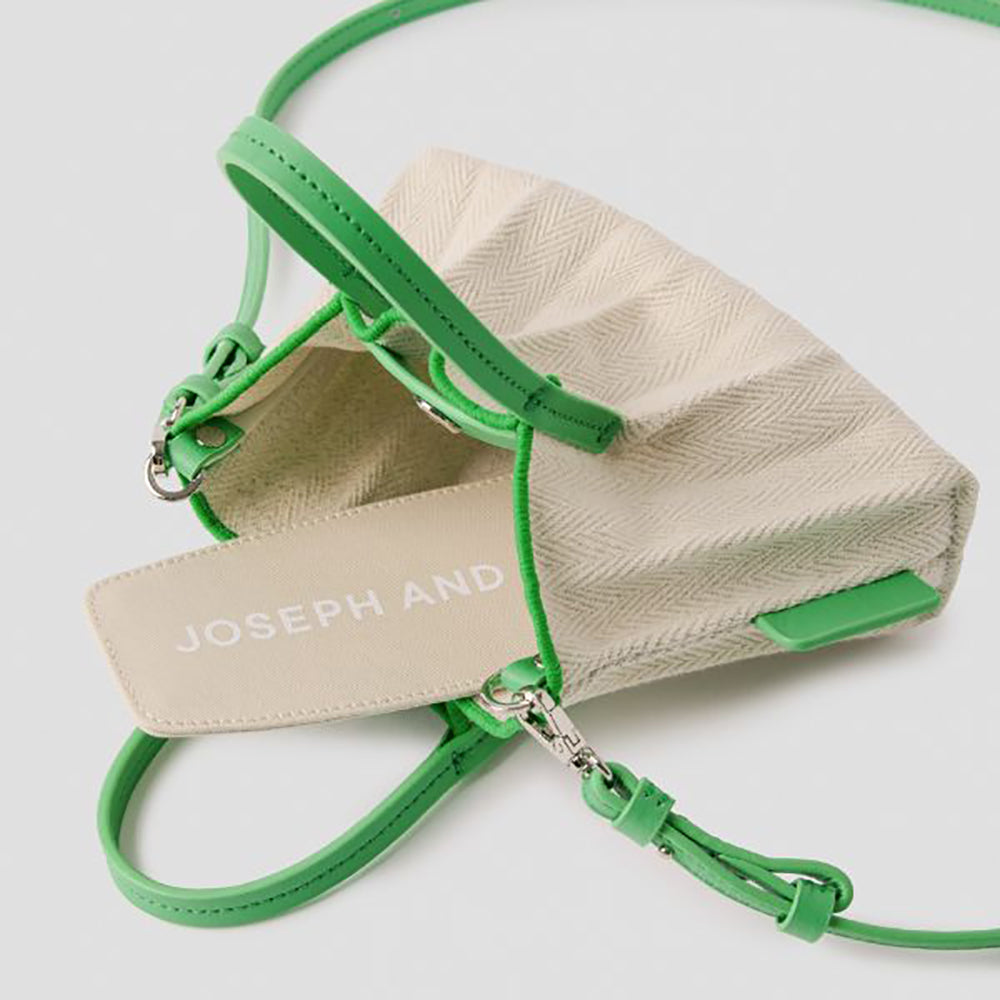 ラッキープリーツキャンバスリーフベビーバッグ パーマネントグリーン