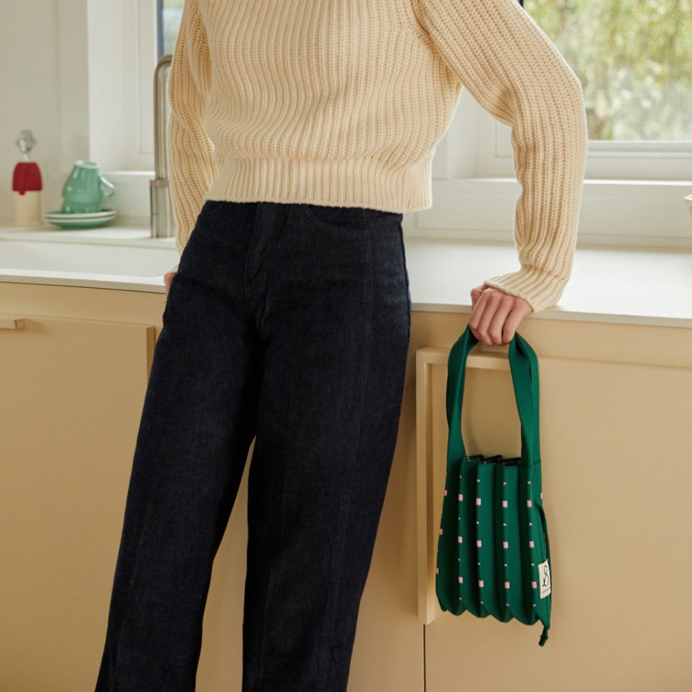 ラッキープリーツニットグリッド(S) カクタス