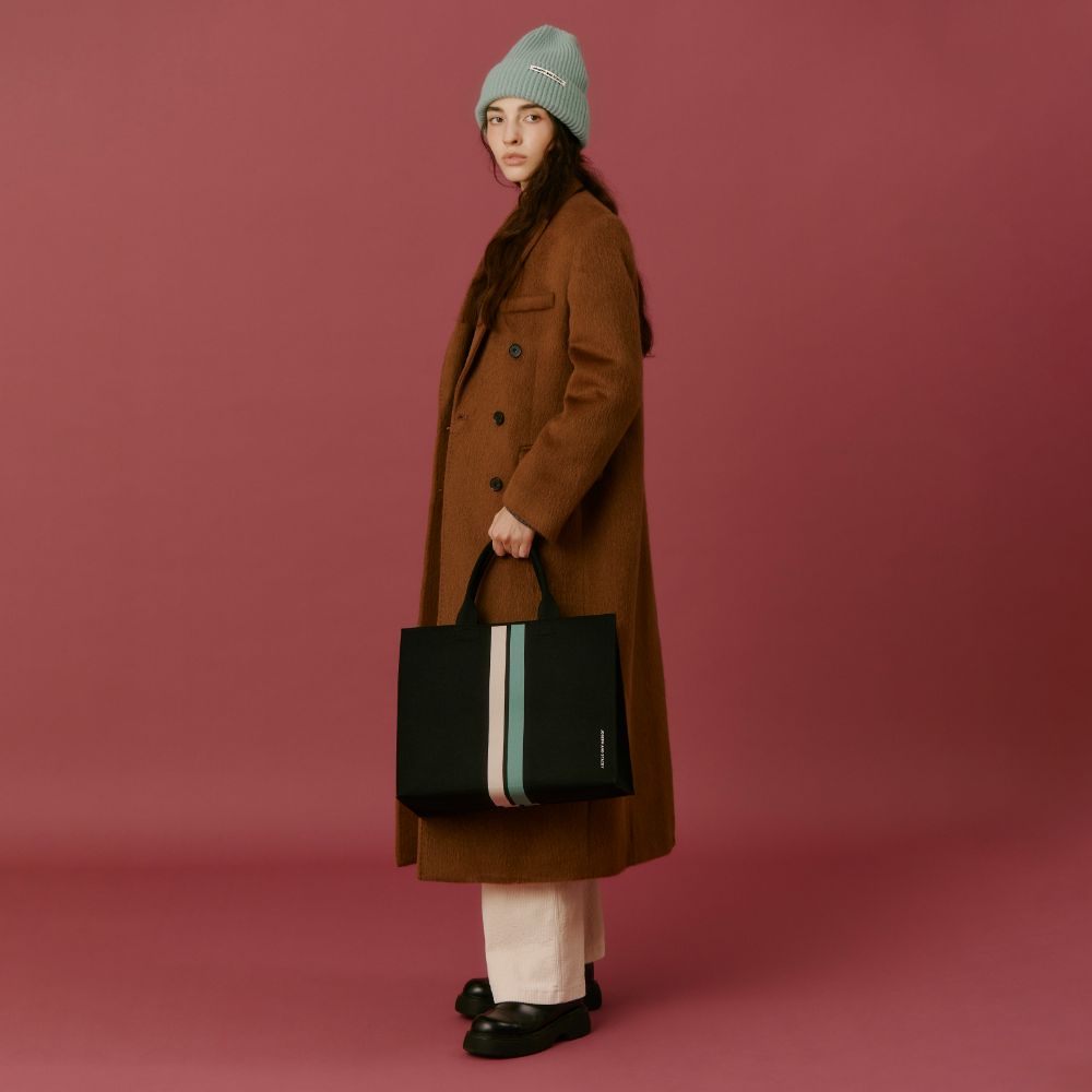 LPKラティスニットトートバッグ(L)ライン リッチブラック