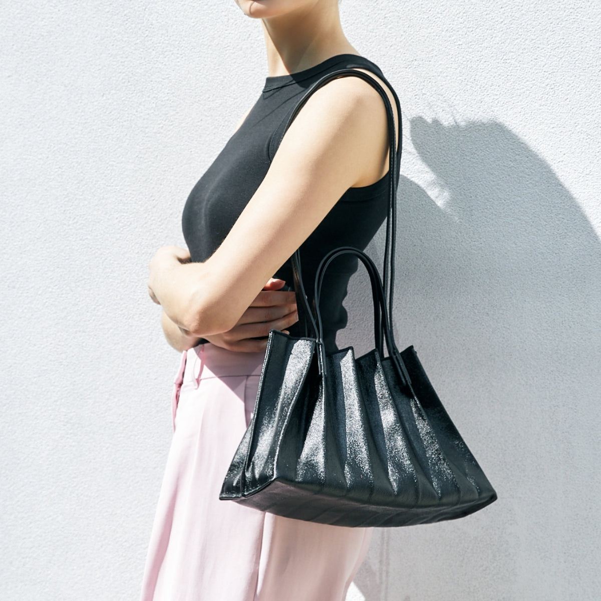 ラッキープリーツキャンバスコーテッド(S) マットブラック