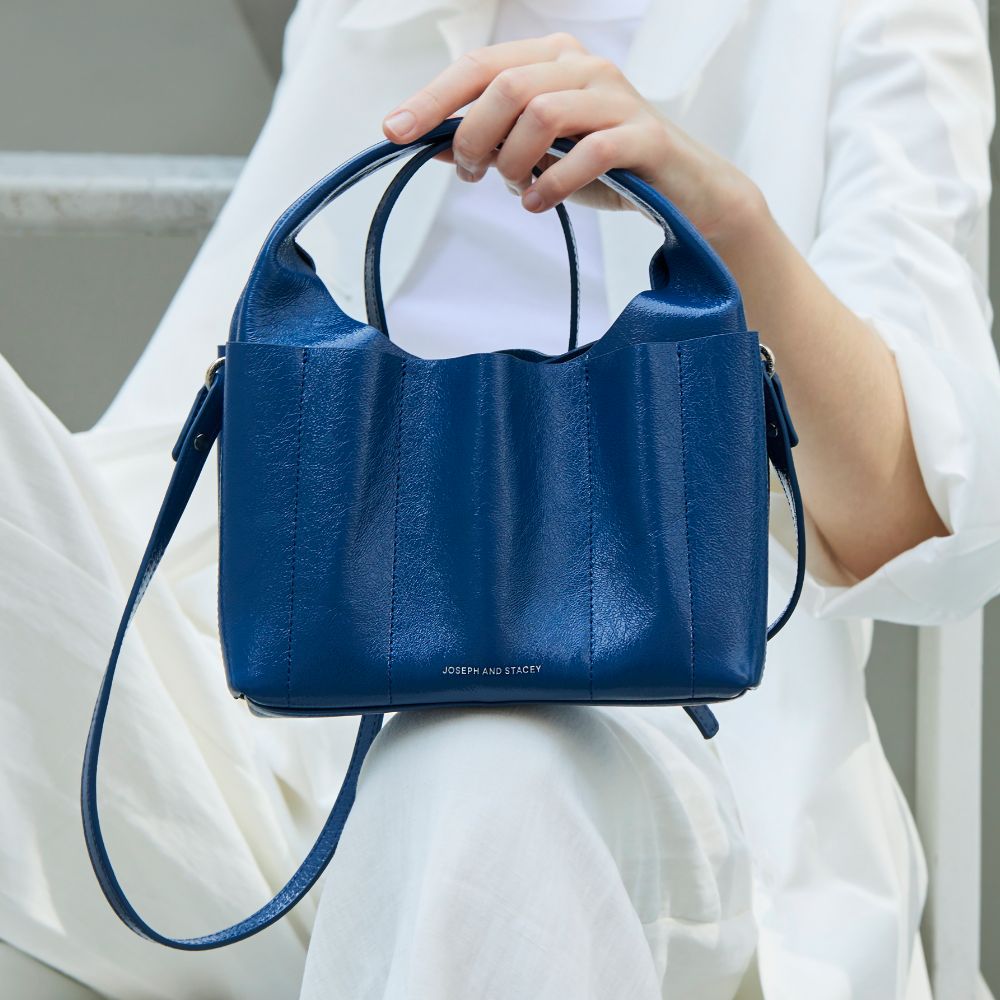 ラッフルトートバッグ マジョリカブルー
