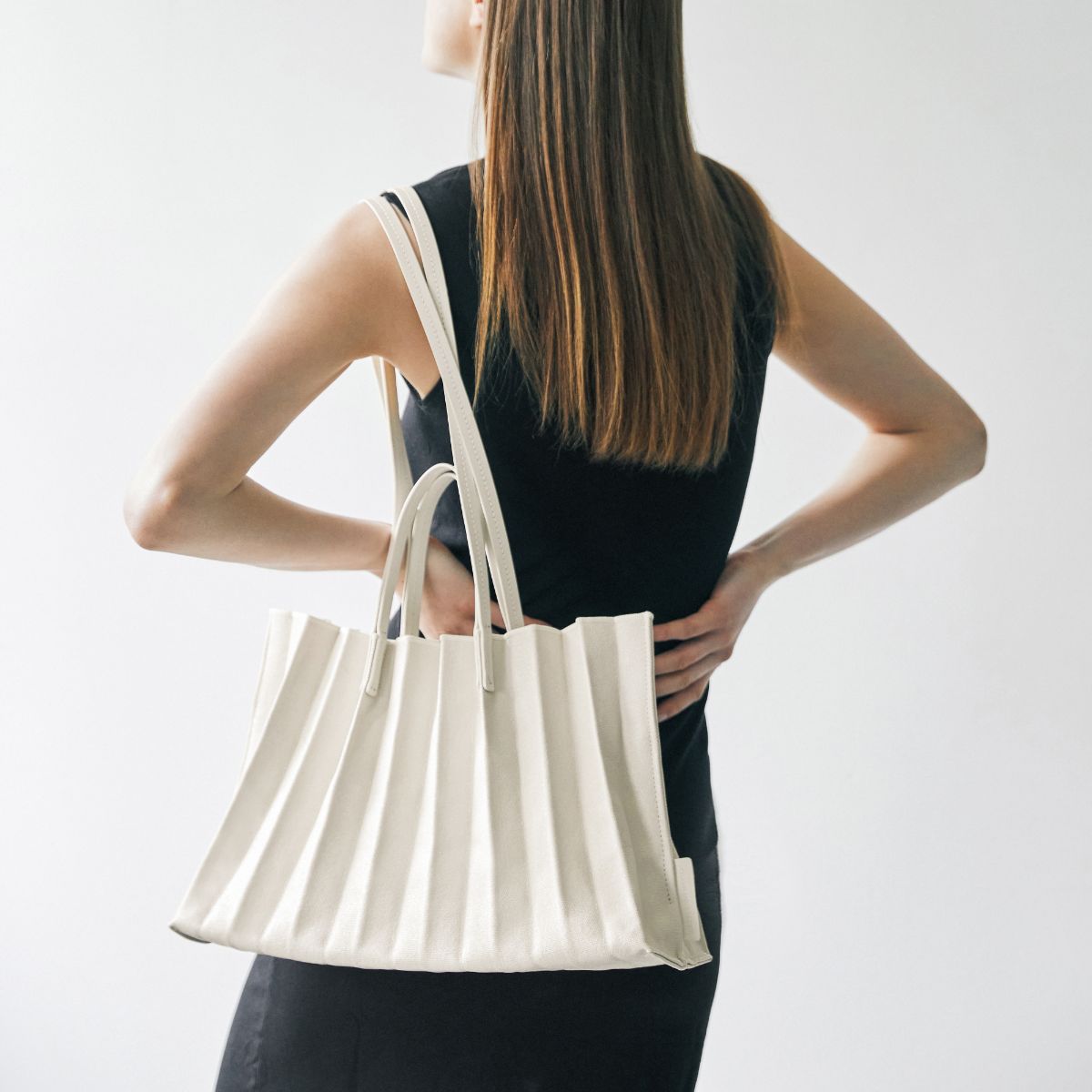 ラッキープリーツキャンバスコーテッド(L) クリーム