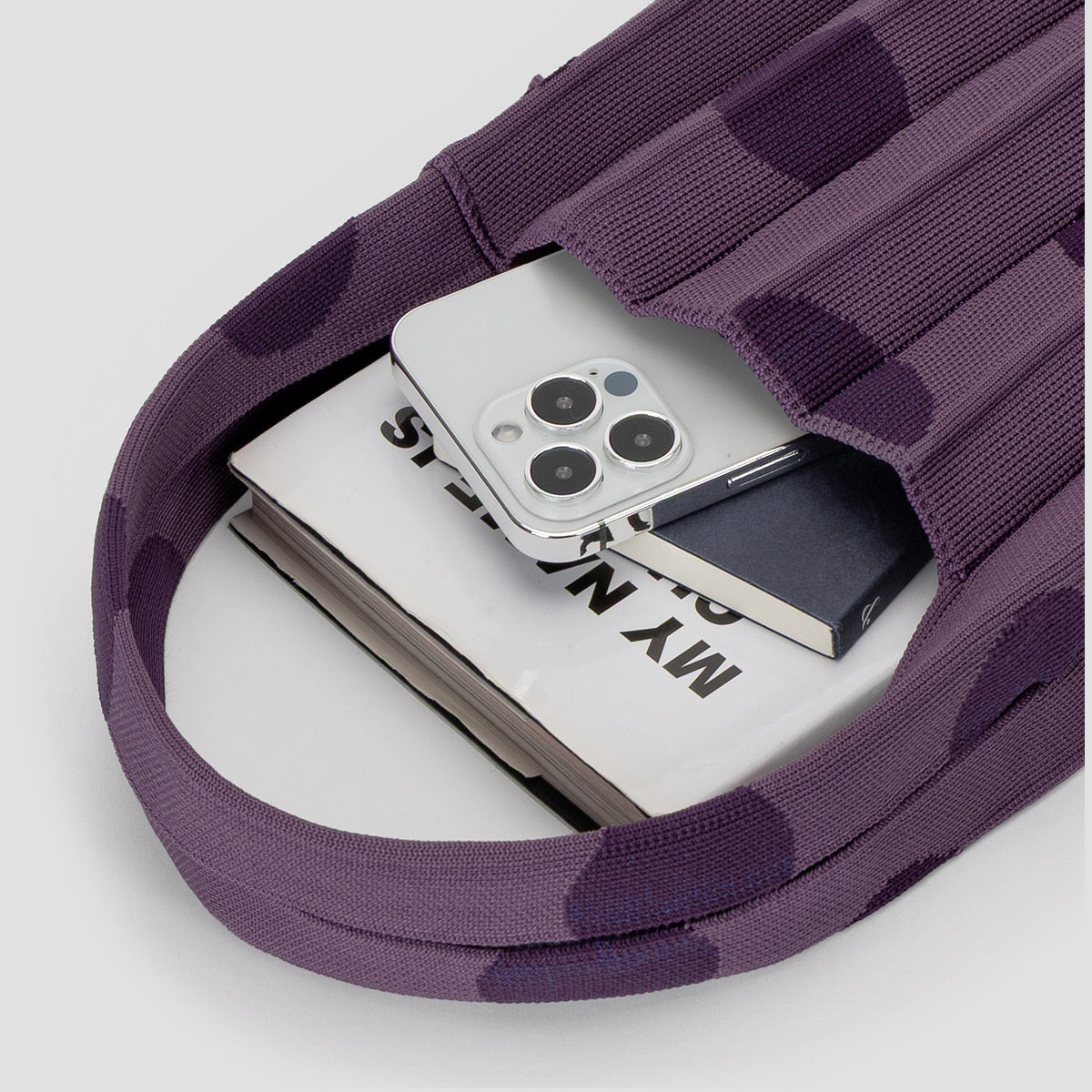 ラッキープリーツニット S ドット グレープワイン