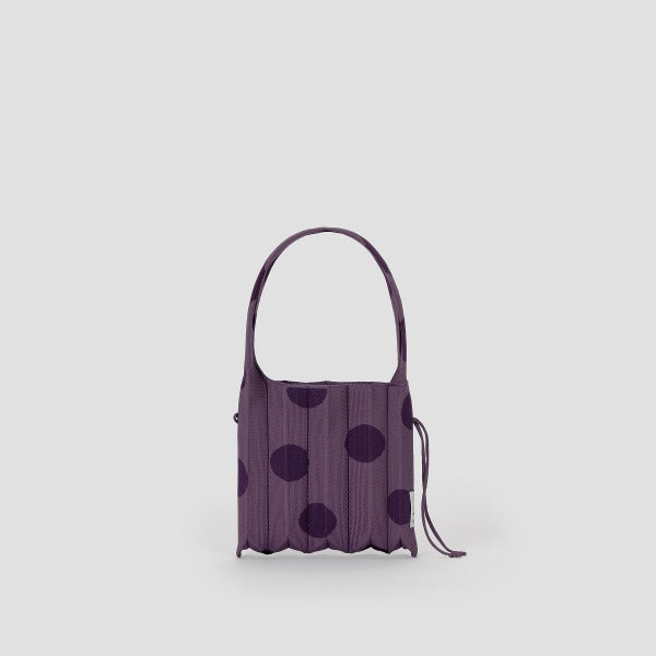 ラッキープリーツニット S ドット グレープワイン