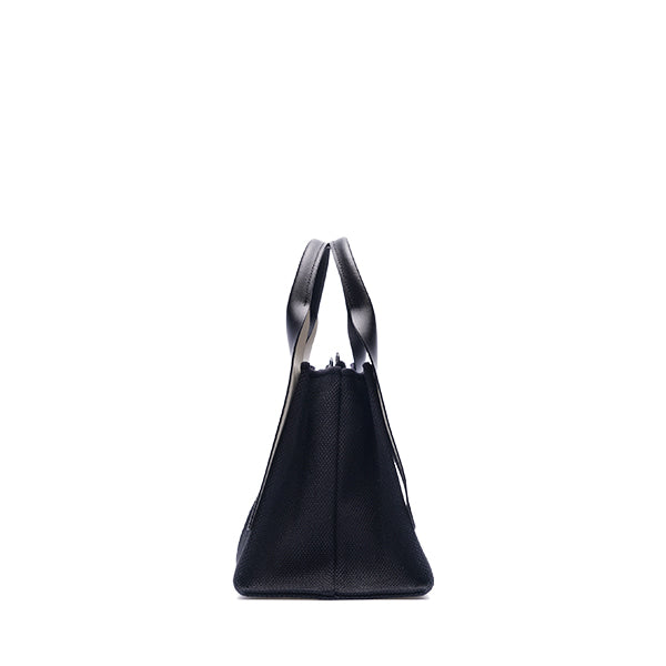 ラッキープリーツキャンバス トート(XS) ブラック_ブラック