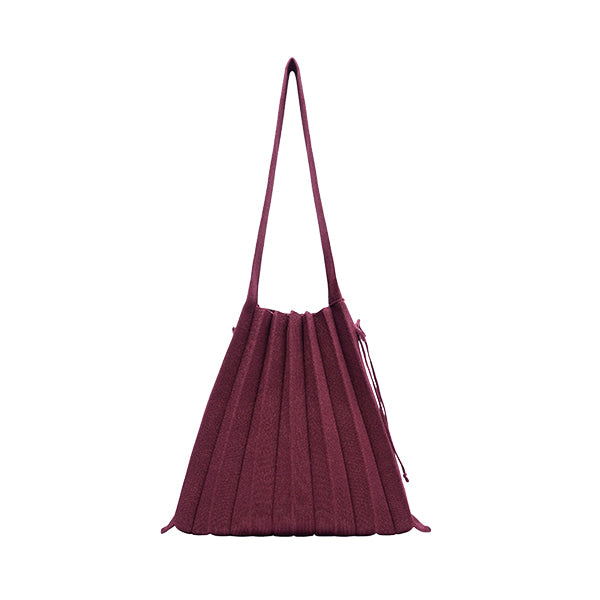 ラッキープリーツニットスターリー(M) レッドワイン