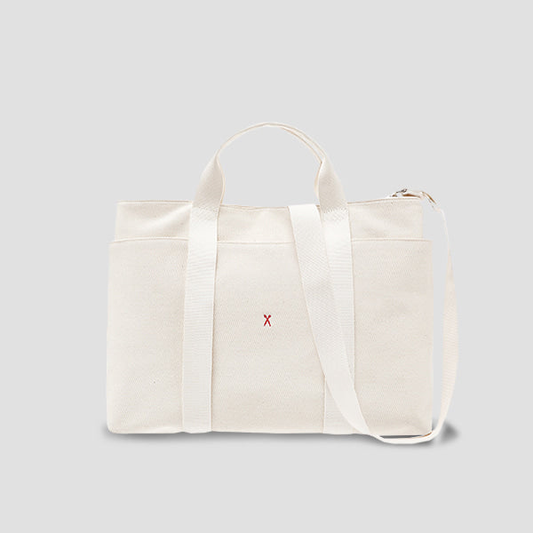ステイシーデイトリップ トートキャンバス(L) アイボリー