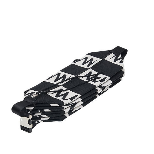 ラッキープリーツニット バックパック フューチャーフラワー (M) ブラックホワイト