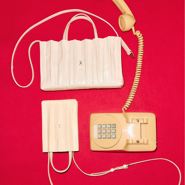 ラッキープリーツ3wayバッグ タピオカ