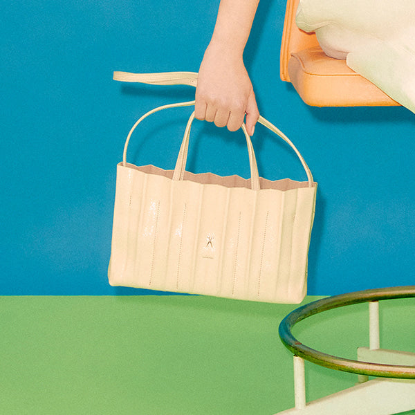 ラッキープリーツ3wayバッグ タピオカ