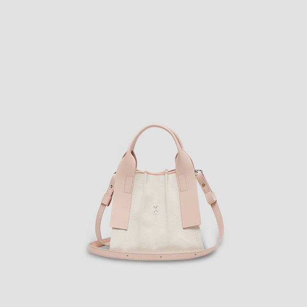 ラッキープリーツキャンバス トート(XS) ヌーディーピンク
