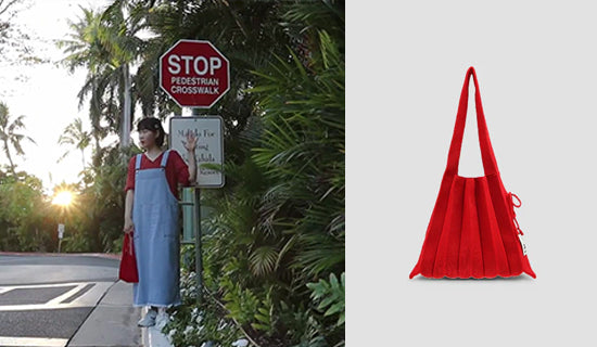 【アイドル・AKMUのイ・スヒョン】YOUTUBE Vloge_Lucky Pleats Knit S _ Barbados Red