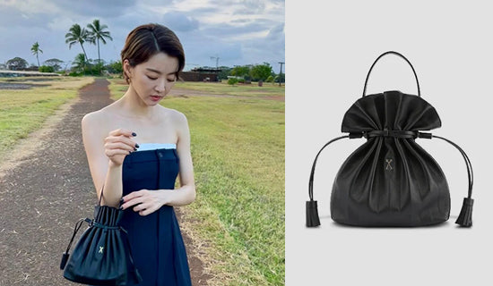 【女優 チャン・ヒジン】インスタグラム @heejinj_Lucky Pleats Cross Rich Black