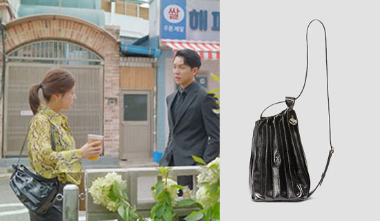 【女優 イ・セヨン】KBS2「法に則って愛せ 3話」Lucky Pleats Pumpkin Bag Glossy Black