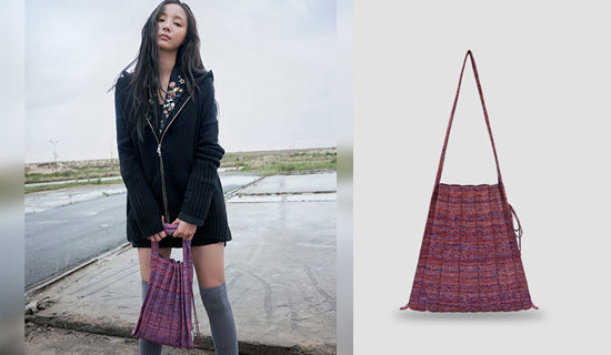 【アイドル MOMOLAND ヨヌ】THE STAR MAGAZINE_Lucky Pleats Knit M Bohemian Iris Purple