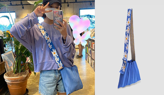 【女優 ピョ・イェジン】インスタグラム @yjiinp_Lucky Pleats Knit Daisy Wing Gentle Blue