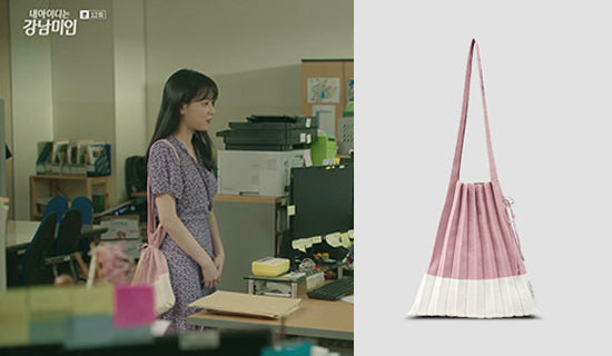 【女優 チョ・ウリ】JTBC「私のIDはカンナム美人 12話」Lucky Pleats Knit M Strawberry Milk