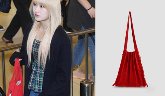 【アイドル・公園少女のソリョン】Lucky Pleats Knit S Barbados Red