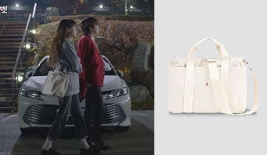 【女優 チョン・ヘソン】OKSUSU 「I Hate You Juliet 7話」Stacey Daytrip Tote Canvas _ Ivory