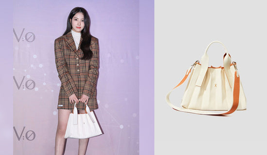 【女優 Seoin-Maeng】EV:0 ローンチイベント_Lucky Pleats Canvas Tote S Ivory_Cream