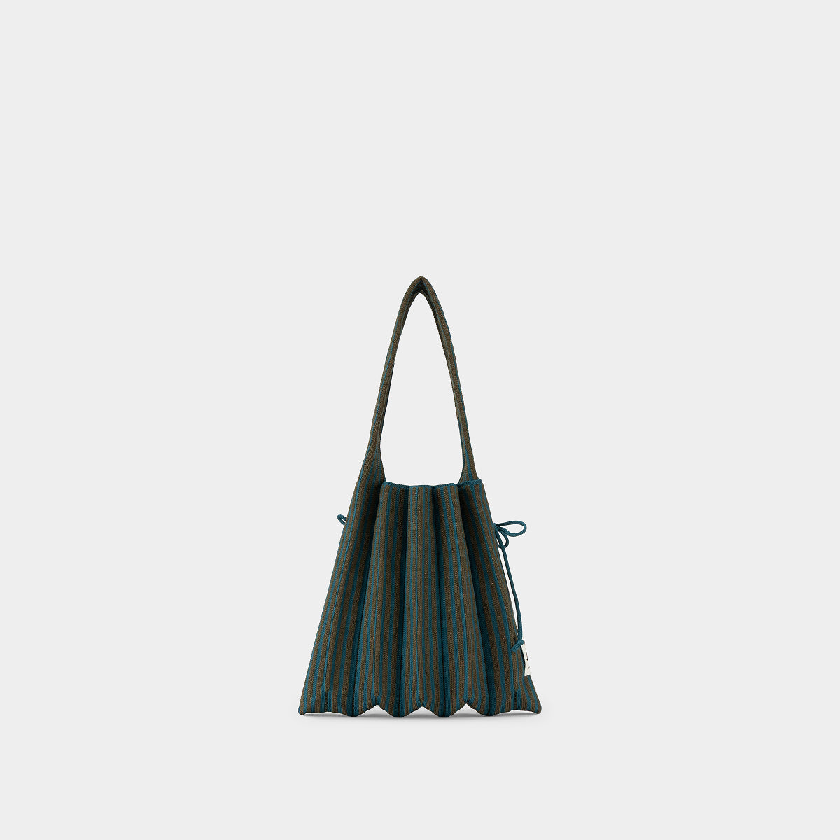 Lucky Pleats Knit S Stripe Teal Green