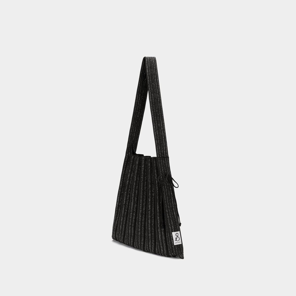 Lucky Pleats Knit M Stripe Black