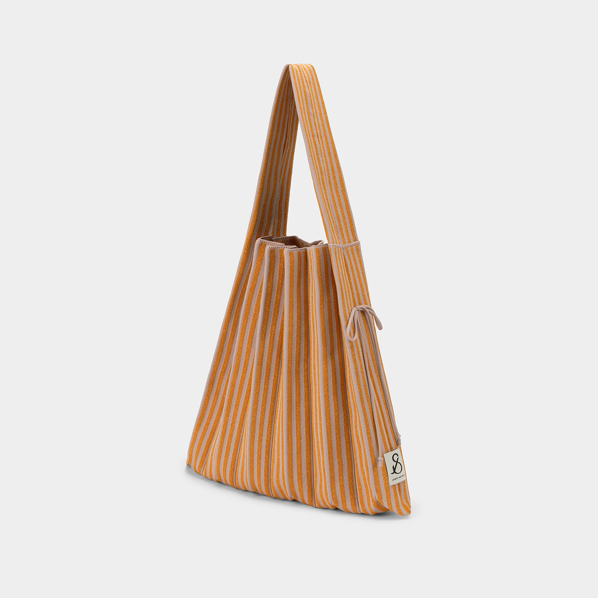 Lucky Pleats Knit L Stripe Orange